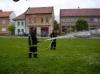 Ukážkové cvièenie 2006<br>Ukážka hasebných prúdov bližšie:p.Hišèár,p.Važan<br>autor: DHZ NP