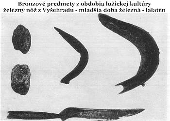 Bronzov predmety z obdobia luickej kultry